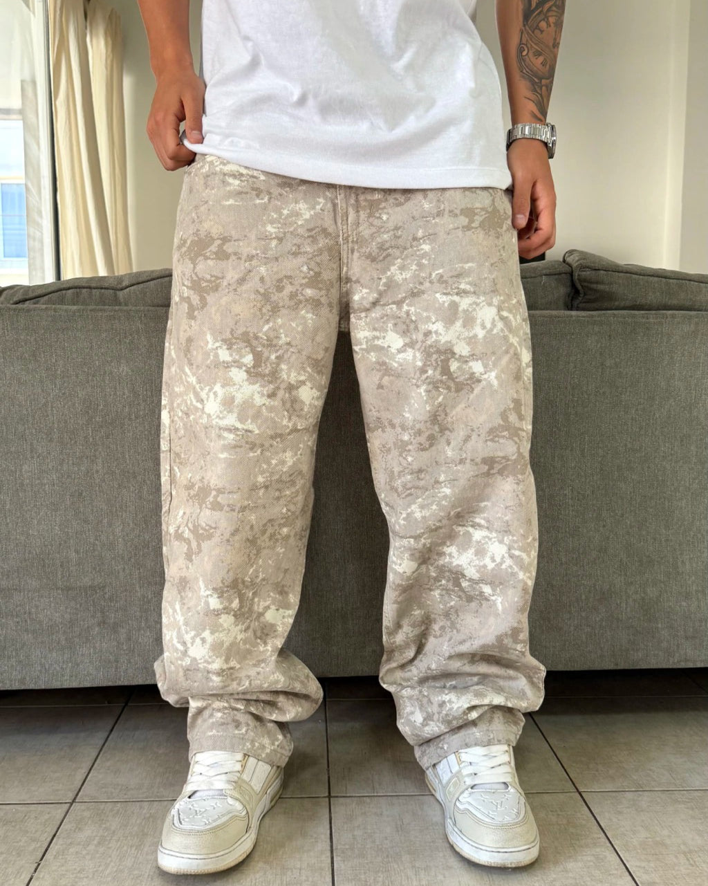 Pantalon Baggy Tree Cream